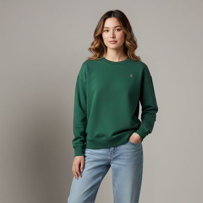 Women’s Pullover Natural Sweatshirt | Organic, Regular Fit