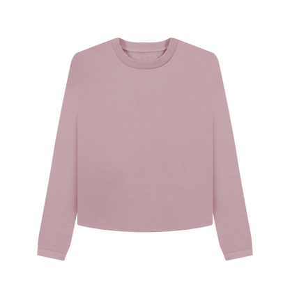 Mauve Women's Boxy Fit Organic Jumpers