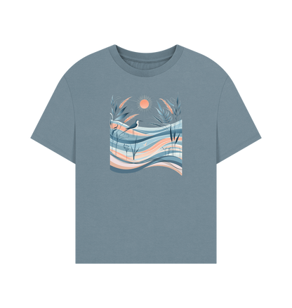 Stone Blue Printed T-shirt