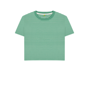 Green Stripes Printed T-shirt