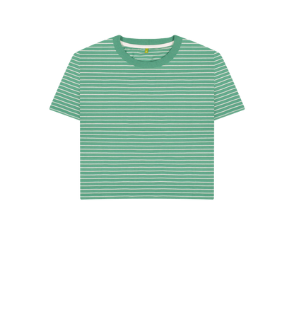 Green Stripes Printed T-shirt