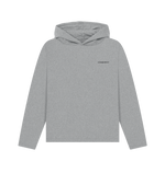 Athletic grey printed hoody "stronger than ever," showcasing a comfortable and stylish design