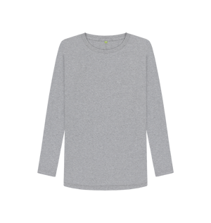 Athletic grey printed long sleeve t shirt