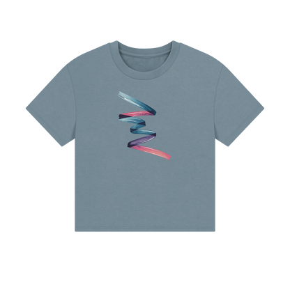 Stone Blue Printed T-shirt