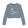 Birds Women's Boxy Fit Organic Jumper - Stone Blue