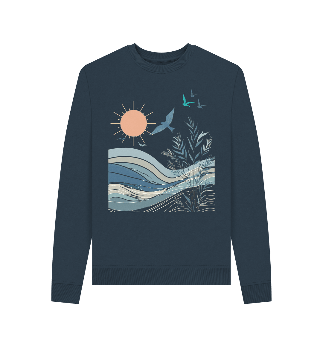 Birds Women's Crewneck Organic Jumper - Loom & Sprout