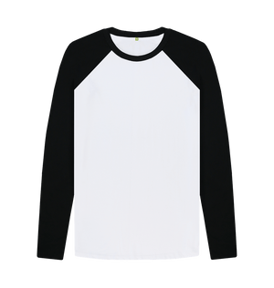 Black-White Men's Baseball Organic T-Shirts