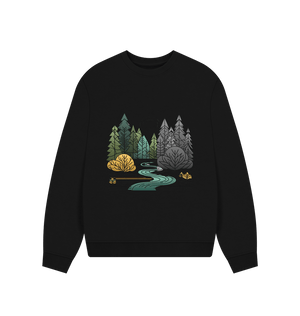 Black New Season Women's Oversized Fit Organic Jumpers