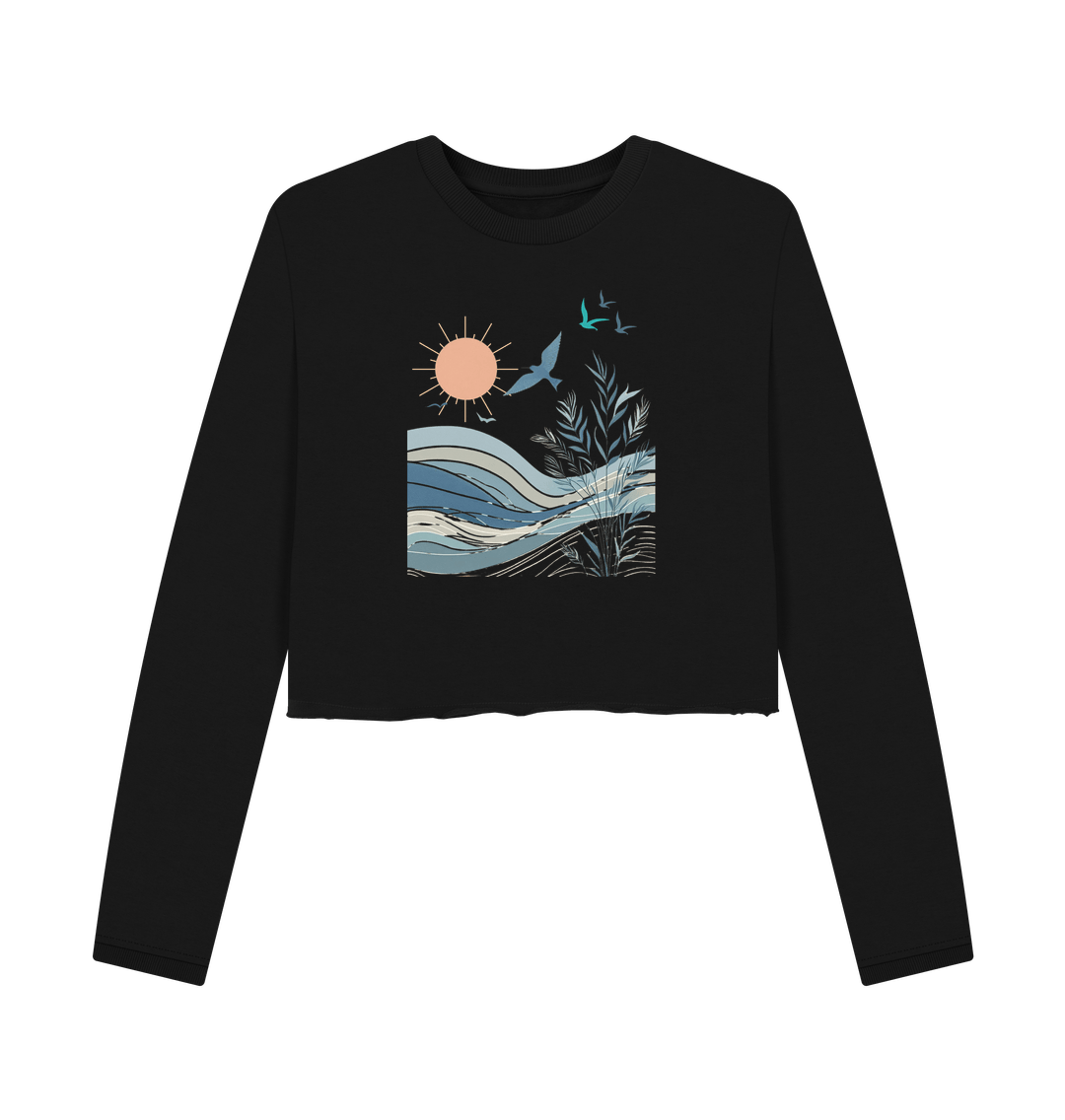 Black Printed Boxy Jumpers