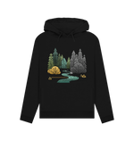 Black printed hoody with forest design