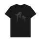 Black Printed T-shirt With Two Shark Designs