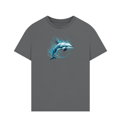 Blue Dolphin Men's Oversized Organic T-Shirt - Loom & Sprout