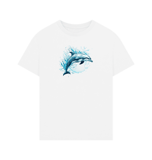 Blue Dolphin Men's Oversized Organic T-Shirt - Loom & Sprout