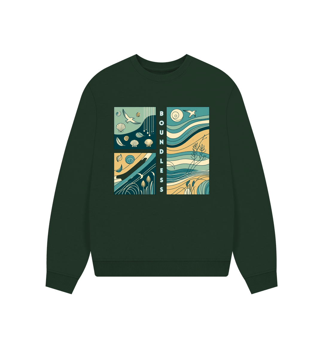 Boundless Women's Oversized Fit Organic Sweatshirt - Loom & Sprout
