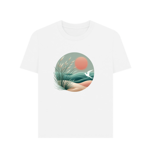 Boundless sky women's organic t-shirt white printed