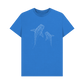 Bright Blue Printed T-shirt With Two Shark Designs