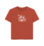 Rust Waves and Wings Women's Relaxed Fit Organic T-shirts