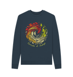 Navy Blue Printed Sweater