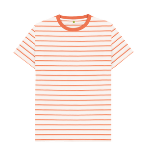 Coral Stripes Printed Premium T-Shirt