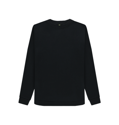 Black Women's Crewneck Organic Jumpers