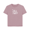 Waves and Wings Women's Relaxed Fit Organic T-shirts - Mauve