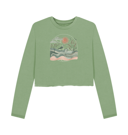 Sage Printed Boxy Jumpers