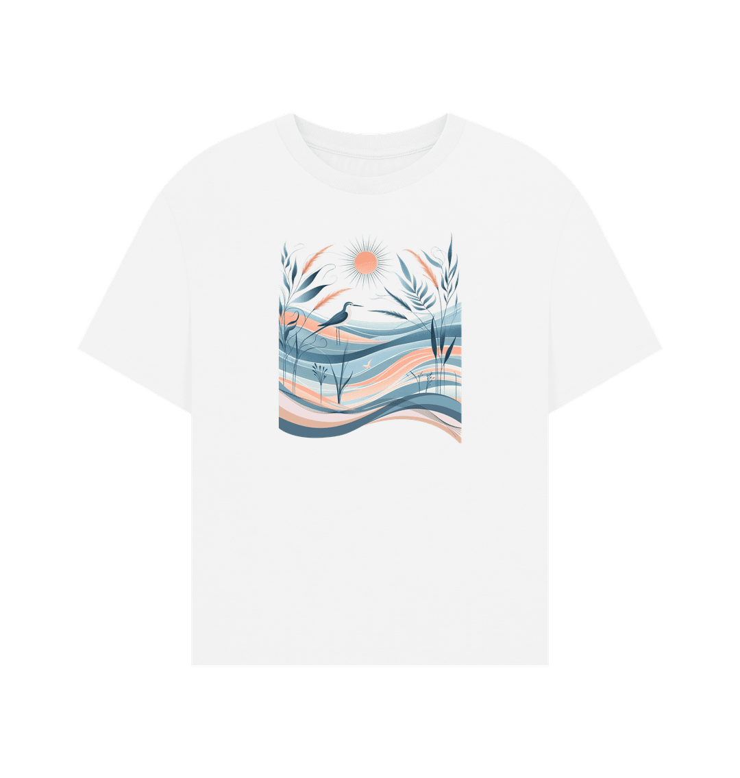 Dancing Fields Women's Oversized Organic T-Shirt - Loom & Sprout