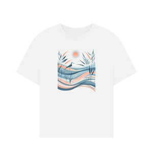 Dancing Fields Women's Oversized Organic T-Shirt - Loom & Sprout
