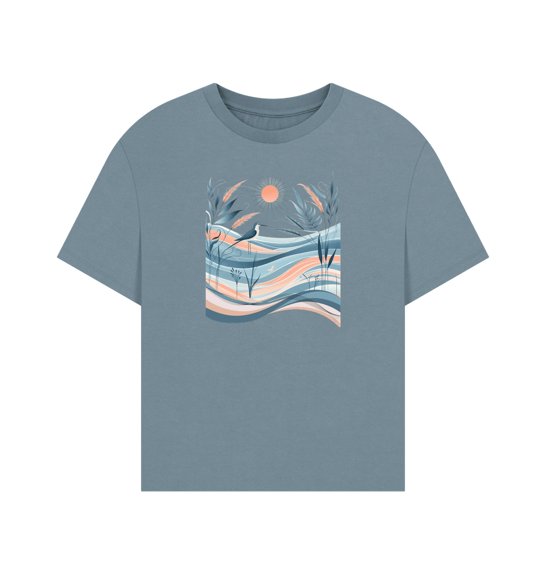 Dancing Fields Women's Oversized Organic T-Shirt - Loom & Sprout