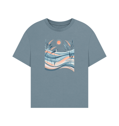 Dancing Fields Women's Oversized Organic T-Shirt - Loom & Sprout