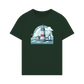 Evergreen Printed T-shirt Showcasing a Shining Lighthouse Design.