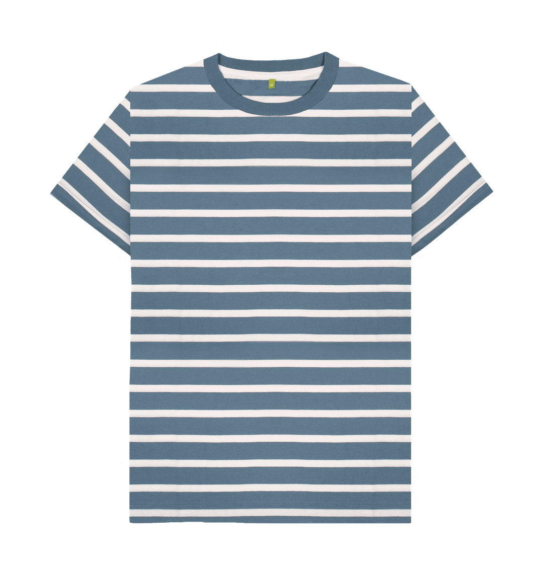 Blue Stripes Printed Premium T-Shirt