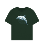 Geo Dolphin Women's Oversized Organic T-Shirt - Loom & Sprout