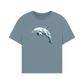 Geo Dolphin Women's Oversized Organic T-Shirt - Loom & Sprout