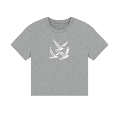Gliding Gulls Women's Boxy Fit Organic T-Shirt - Loom & Sprout