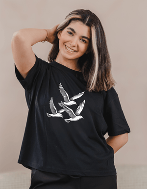 Gliding Gulls Women's Boxy Fit Organic T-Shirt - Loom & Sprout