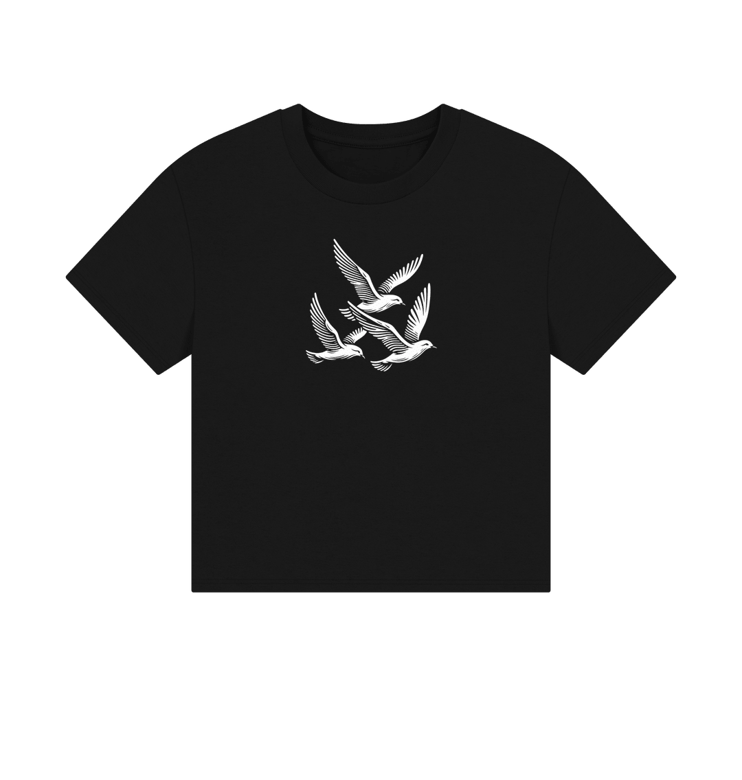 Gliding Gulls Women's Boxy Fit Organic T-Shirt - Loom & Sprout