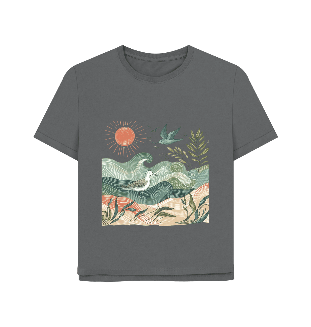 Golden Horizon Women's Relaxed Fit Organic T-Shirt - Loom & Sprout
