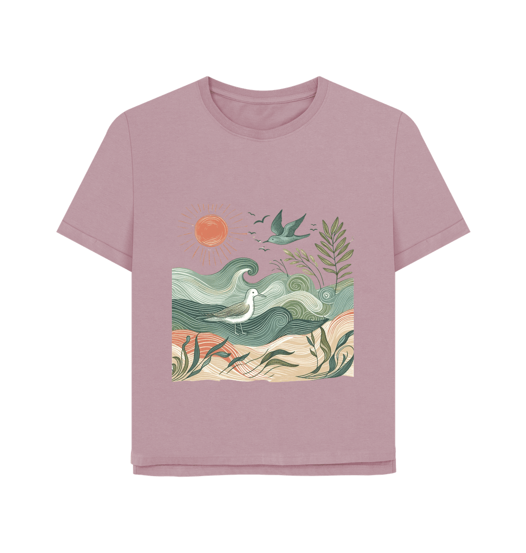 Golden Horizon Women's Relaxed Fit Organic T-Shirt - Loom & Sprout