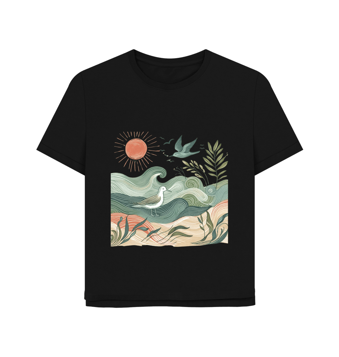 Golden Horizon Women's Relaxed Fit Organic T-Shirt - Loom & Sprout