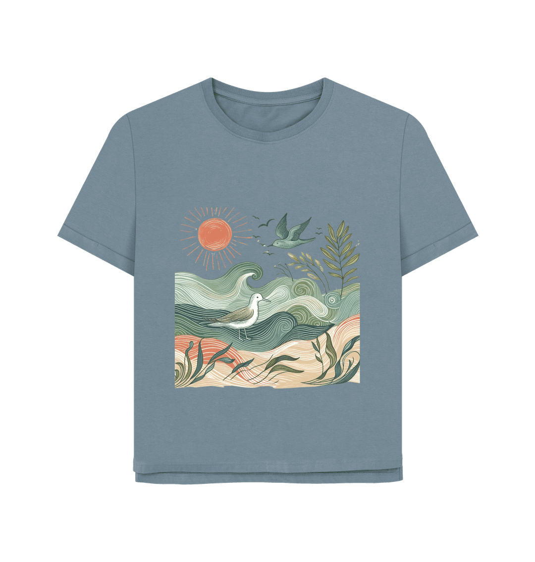 Golden Horizon Women's Relaxed Fit Organic T-Shirt - Loom & Sprout