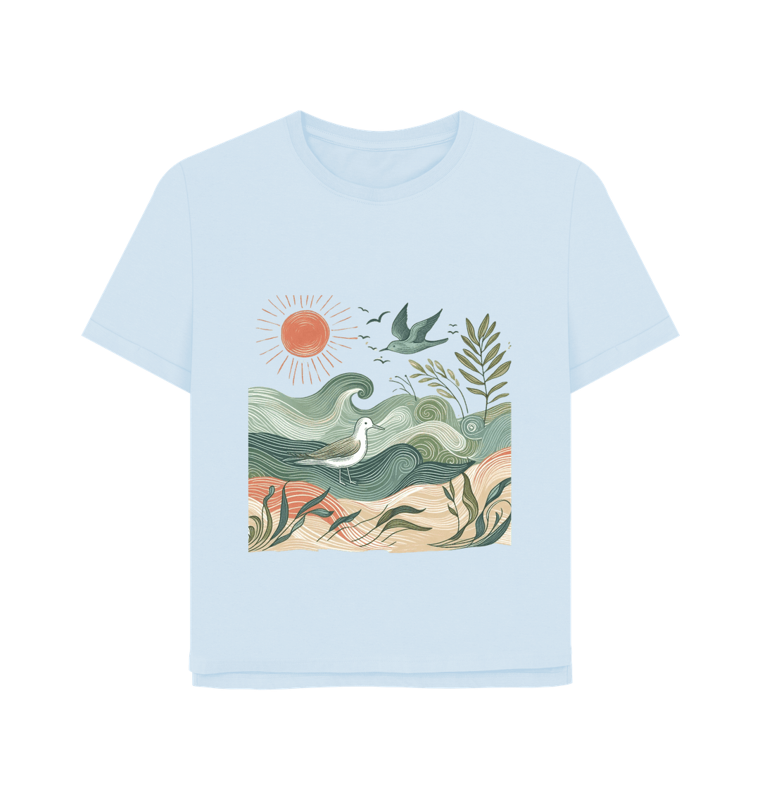 Golden Horizon Women's Relaxed Fit Organic T-Shirt - Loom & Sprout