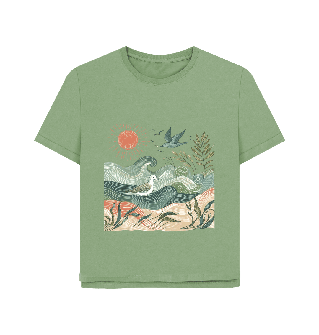 Golden Horizon Women's Relaxed Fit Organic T-Shirt - Loom & Sprout