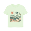 Golden Horizon Women's Relaxed Fit Organic T-Shirt - Pastel Green