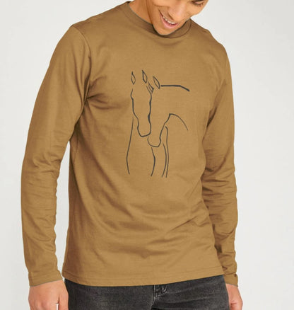 Graceful Horses Men's Long Sleeve T-Shirts - Loom & Sprout