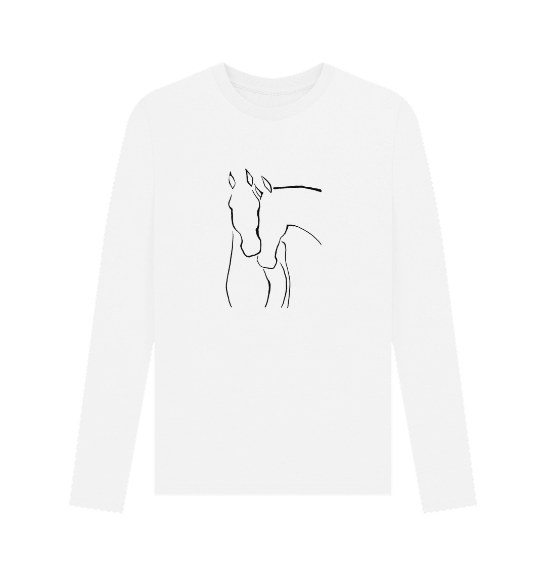 Graceful Horses Men's Long Sleeve T-Shirts - Loom & Sprout