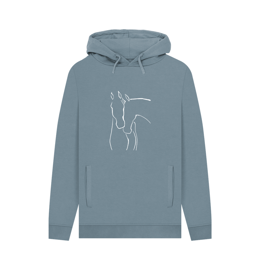 Graceful Horses Men's Pullover Organic Hoodie - Loom & Sprout