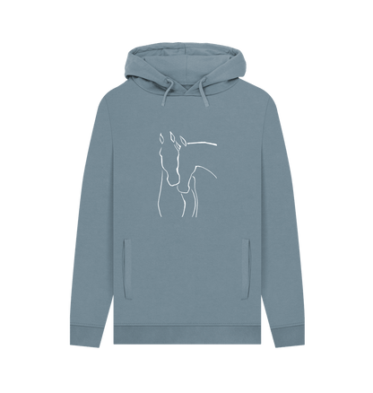 Graceful Horses Men's Pullover Organic Hoodie - Loom & Sprout