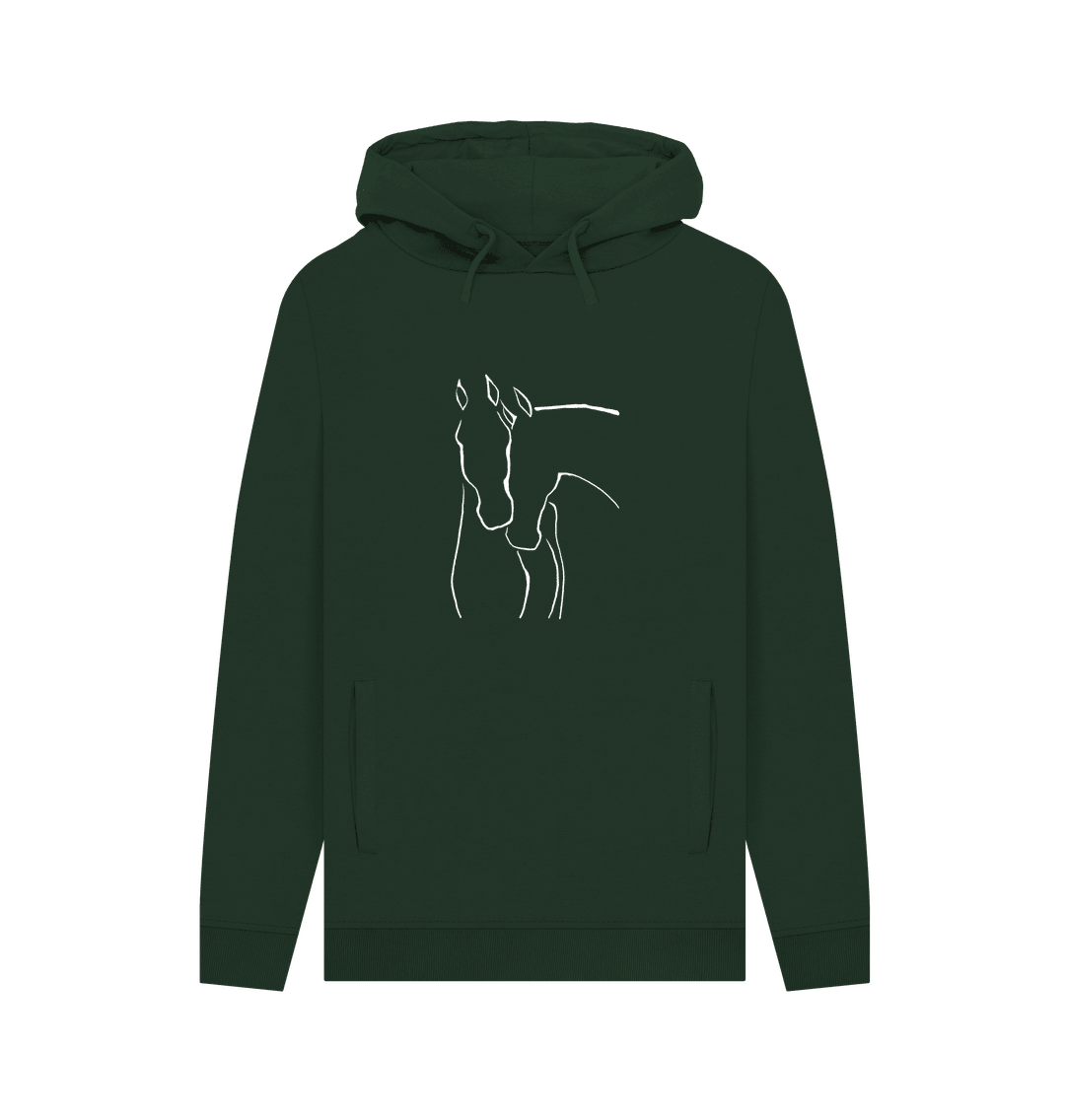 Graceful Horses Men's Pullover Organic Hoodie - Loom & Sprout