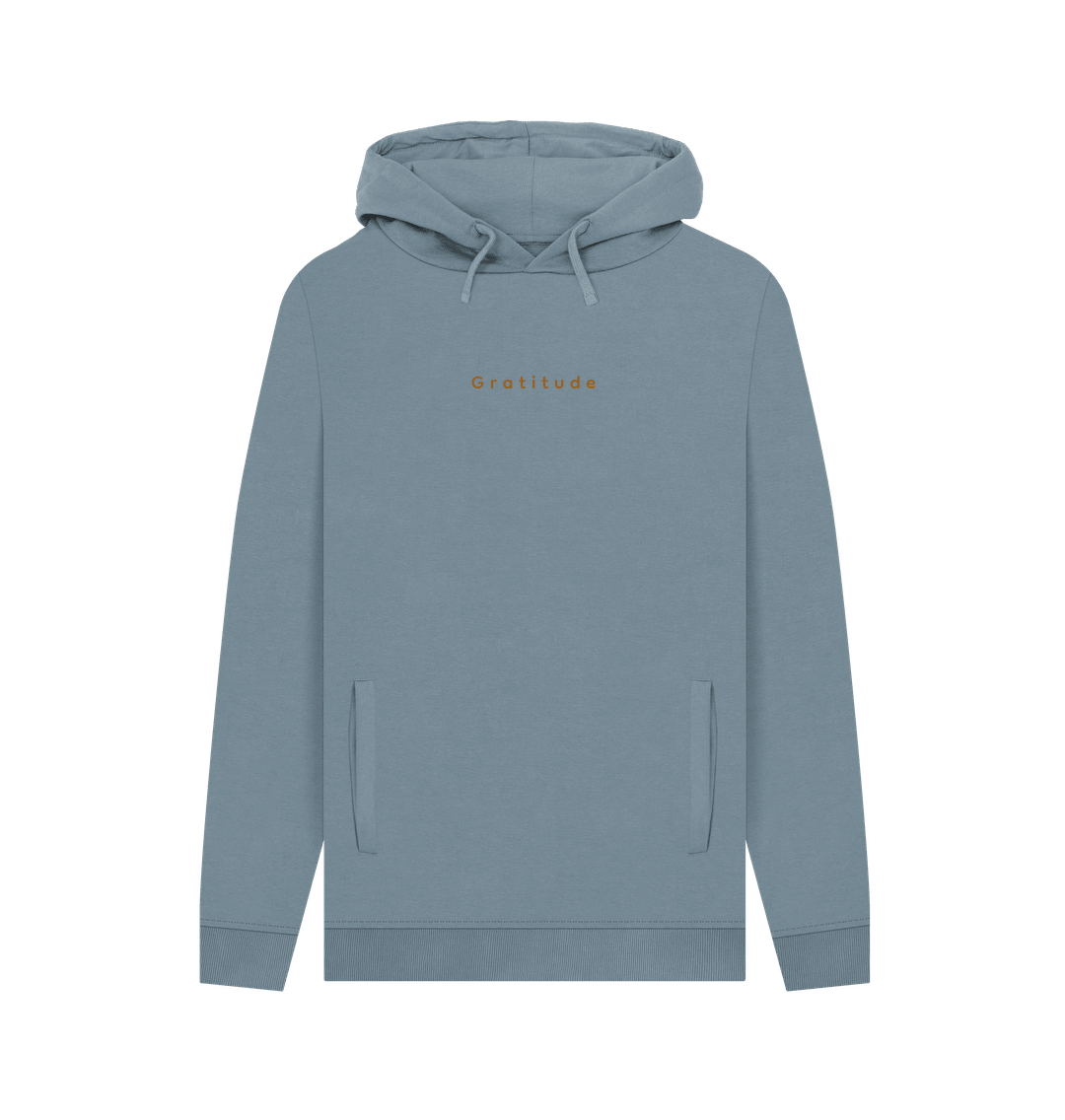 Gratitude Men's Pullover Organic Hoodie - Loom & Sprout